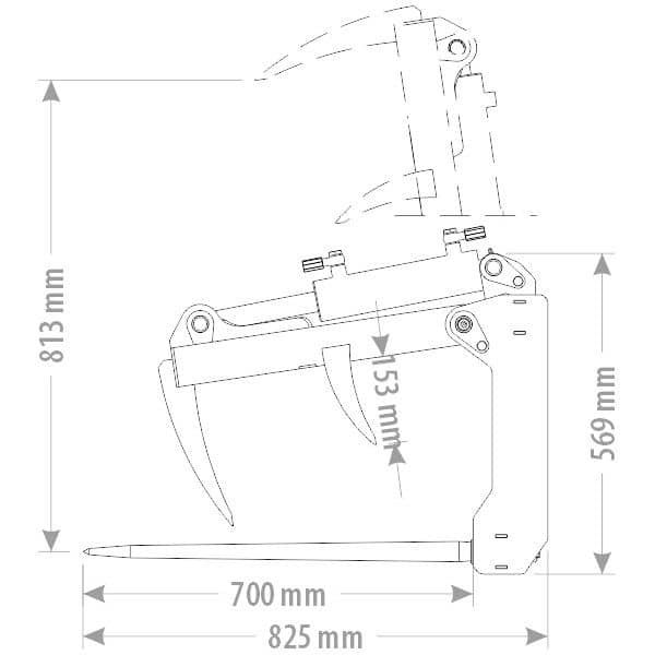 Produktbild 4 för FK Krokodilgrep Trima SMS 1200mm_2_image