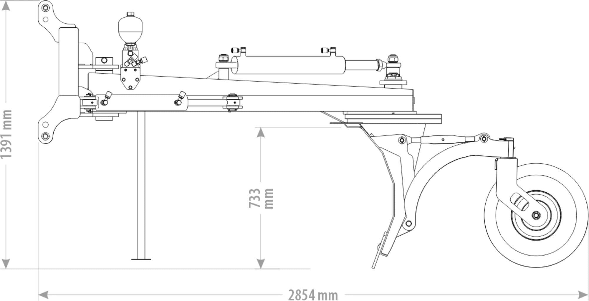 Produktbild 2 för FK Schaktblad Trepunkt Hydrauliskt 3000mm_0_image