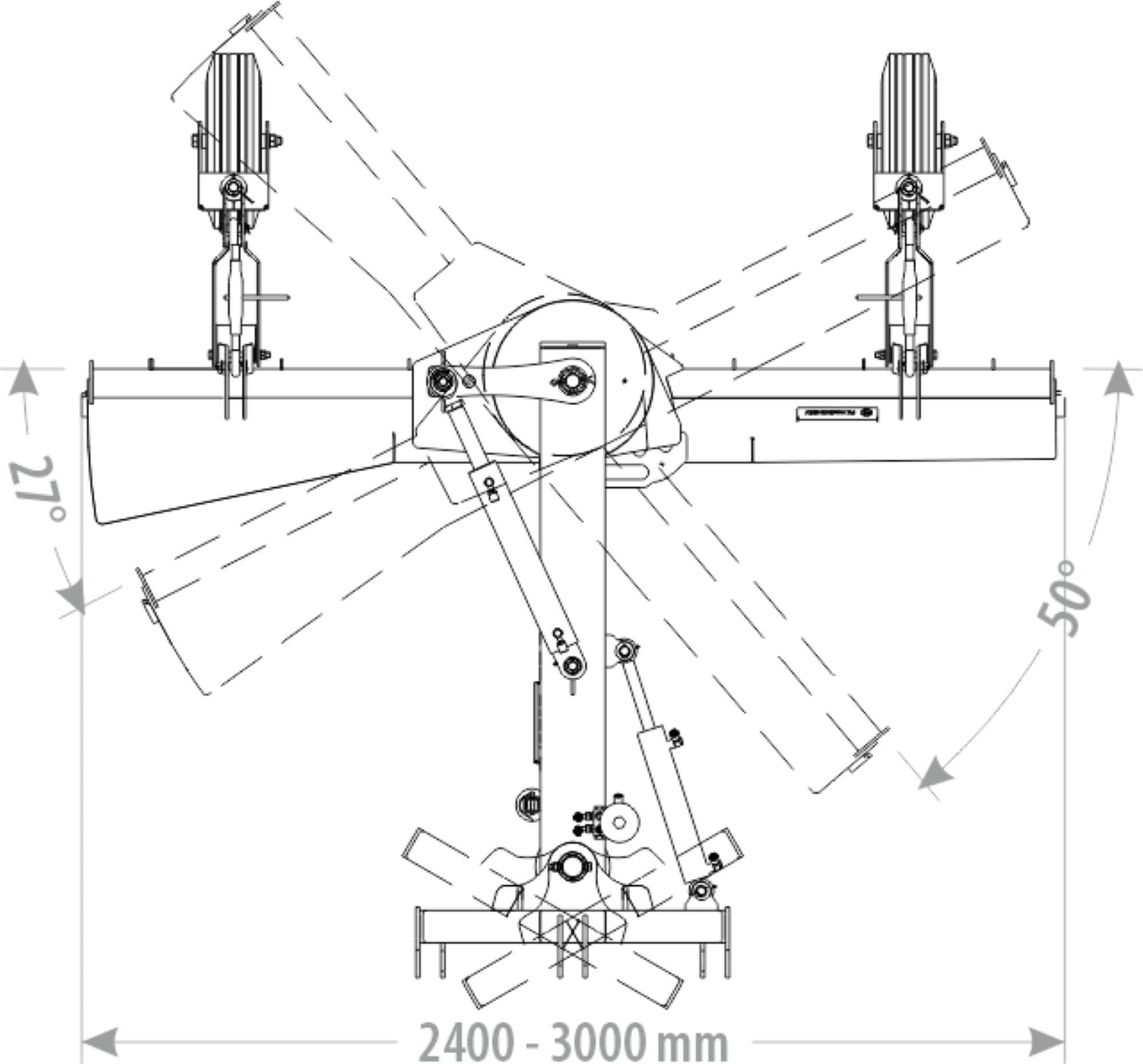 Produktbild 3 för FK Schaktblad Trepunkt Hydrauliskt 3000mm_1_image