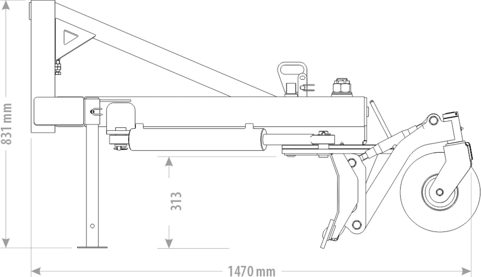 Produktbild 2 för FK Schaktblad Trepunkt Hydrauliskt 1800mm_0_image