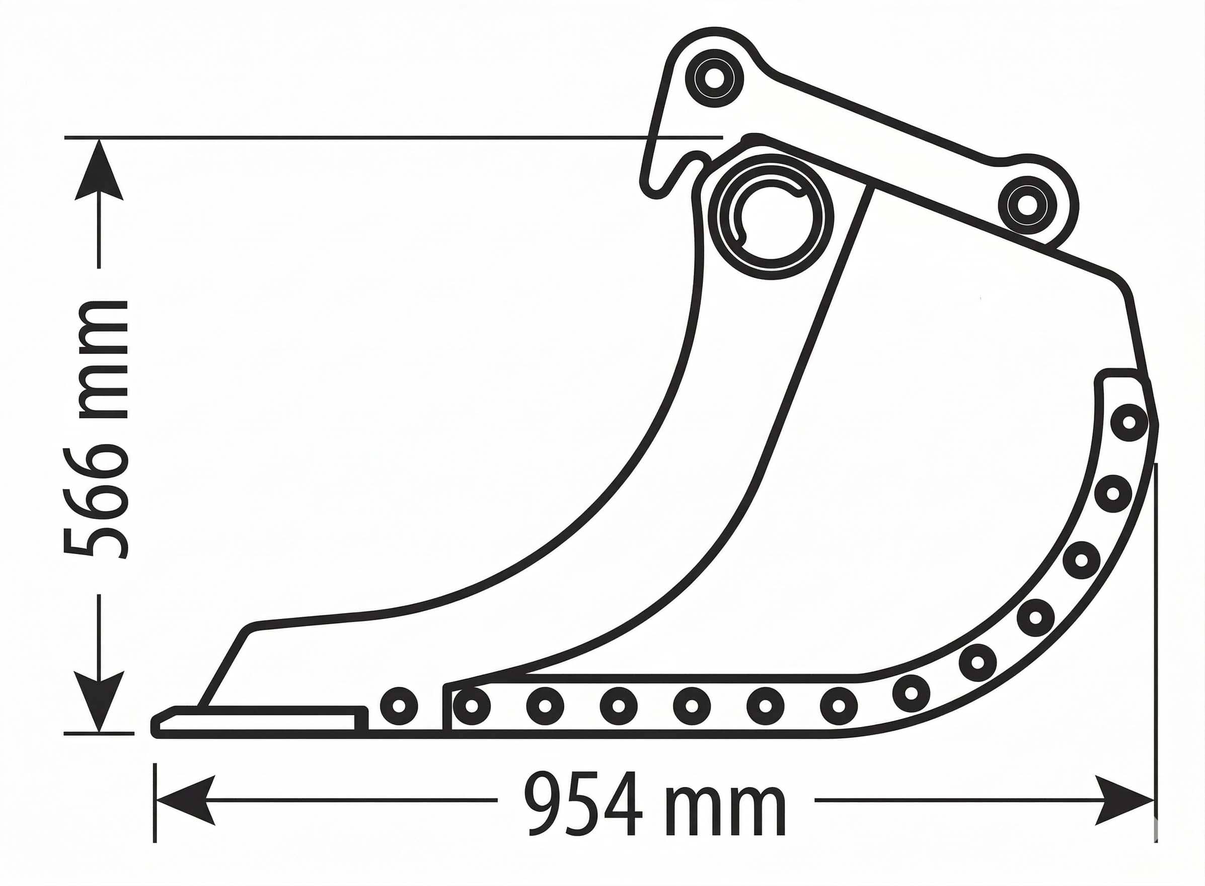 Produktbild 7 för FK Gallerskopa S45 450l 1300mm_5_image