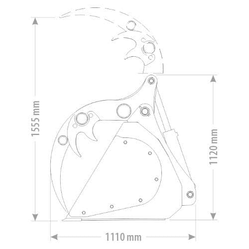 Produktbild 2 för FK Klämskopa Euro 2000mm 1060l_0_image