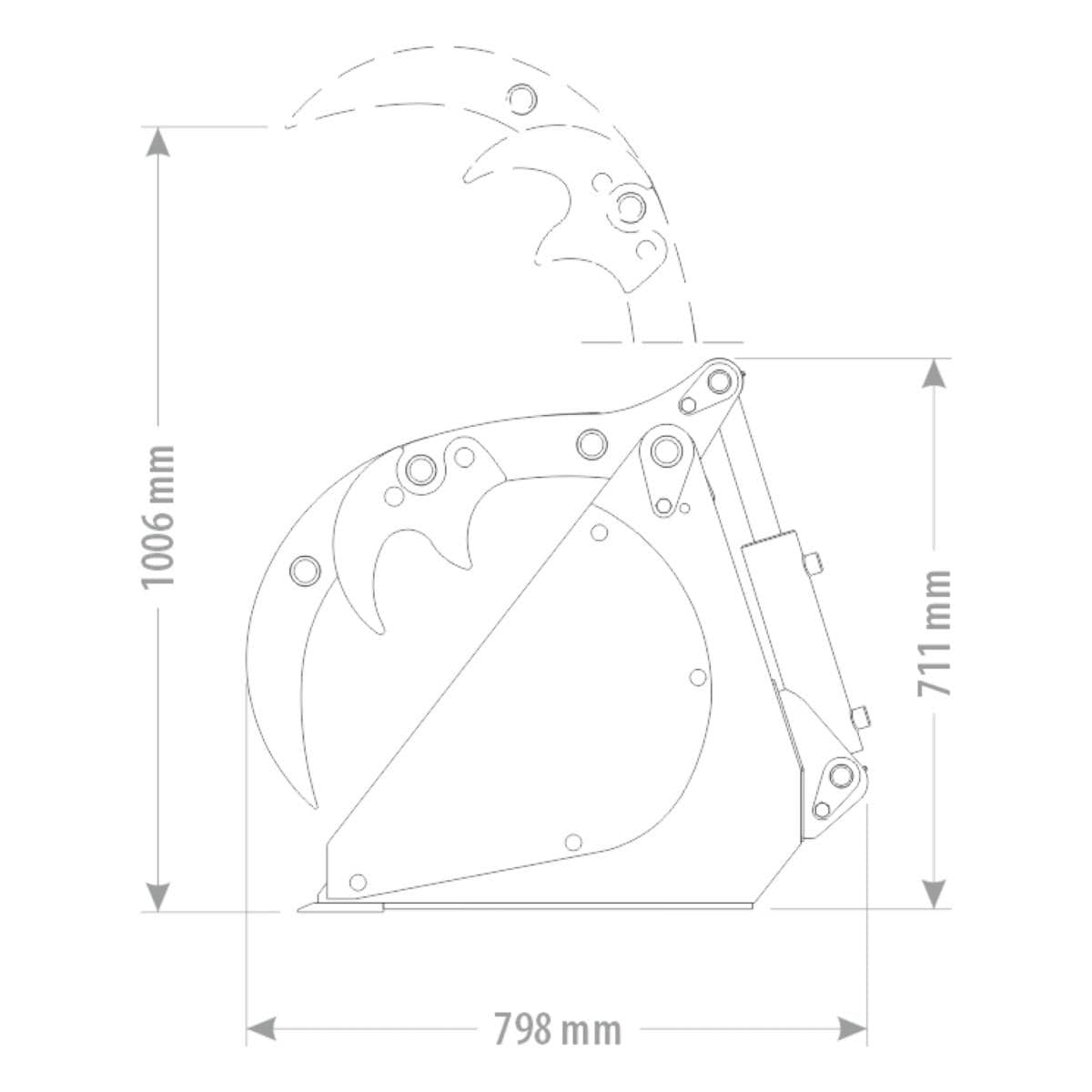 Produktbild 2 för FK Klämskopa Euro 1500mm 450l_0_image