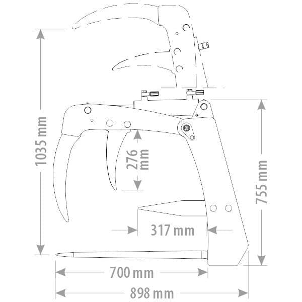 Produktbild 3 för FK Krokodilgrep Bobcat S70 900mm_1_image