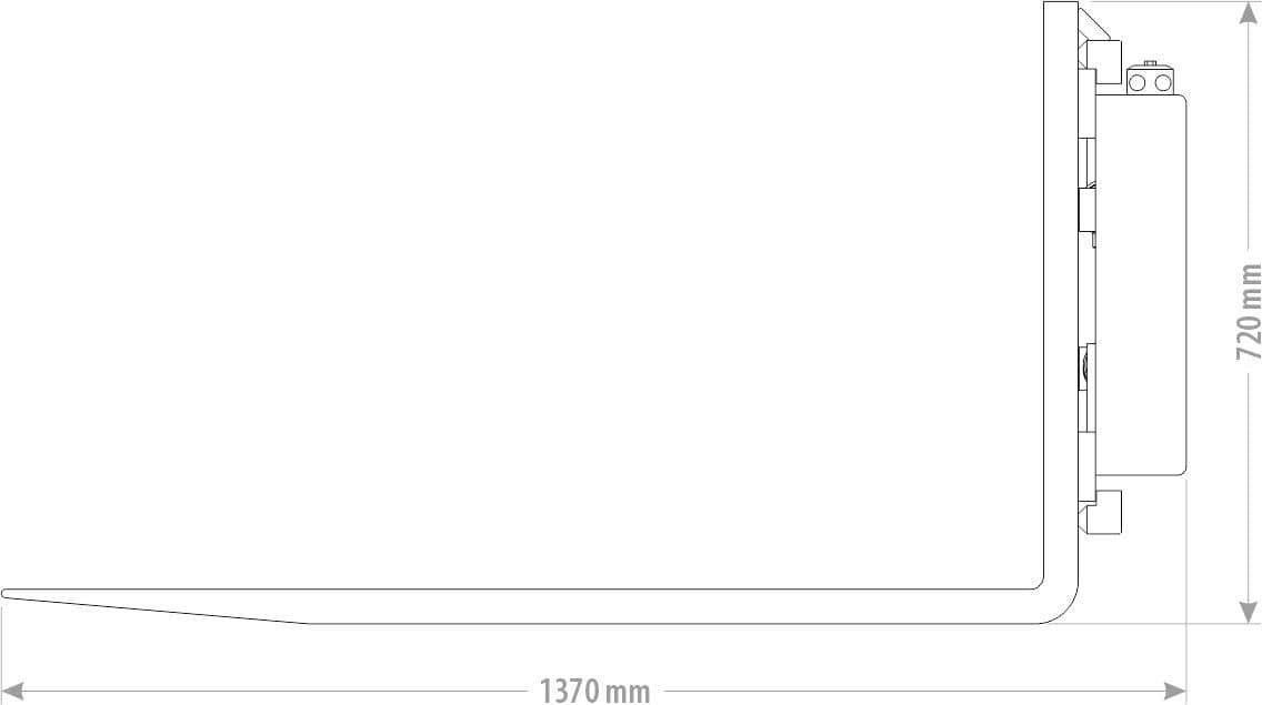 Produktbild 2 för FK Hydrauliska Pallgafflar Euro 1200/1200mm_0_image