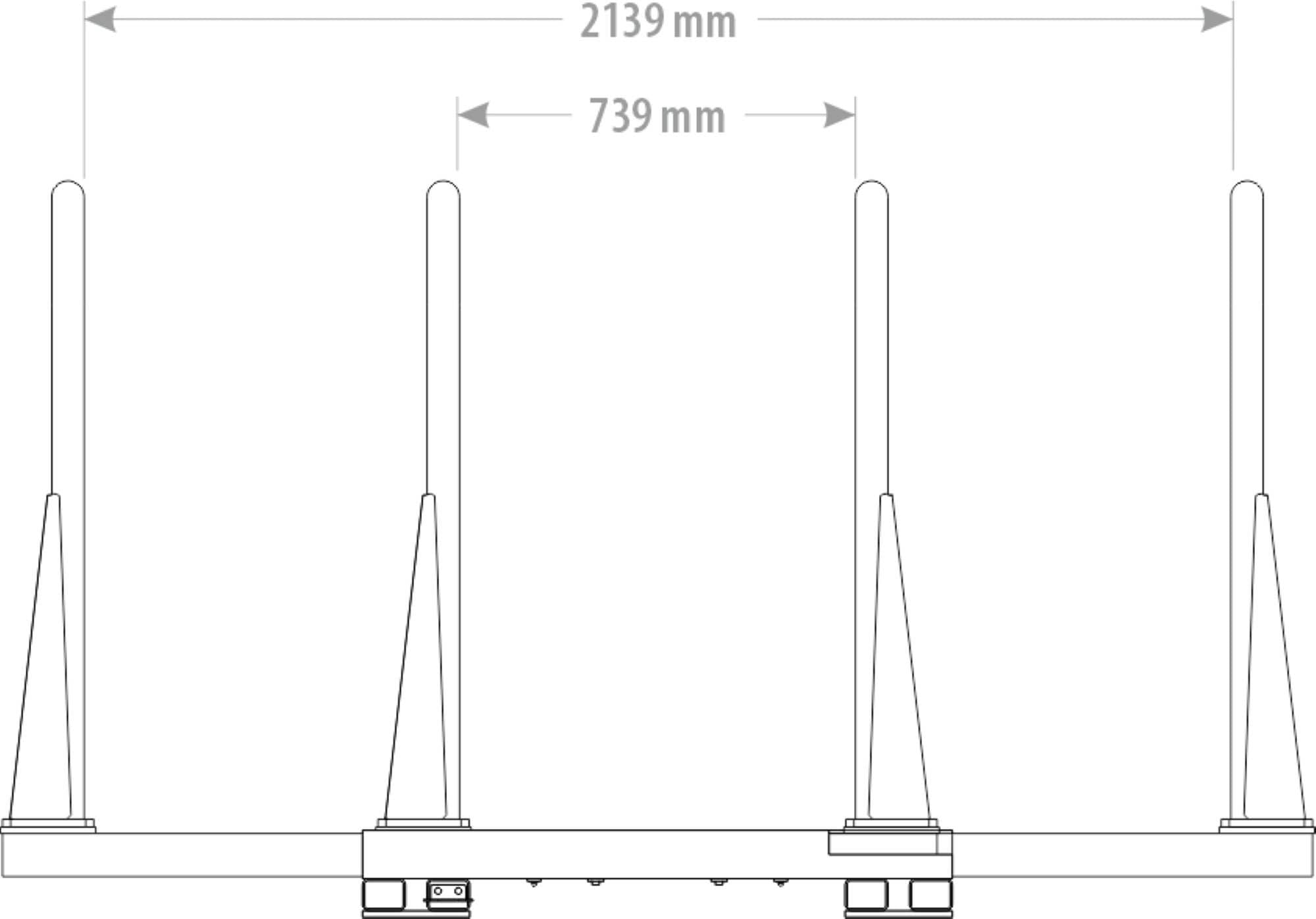 Produktbild 3 för FK Fyrkantsbalgrip Trima SMS 800-2100mm_1_image