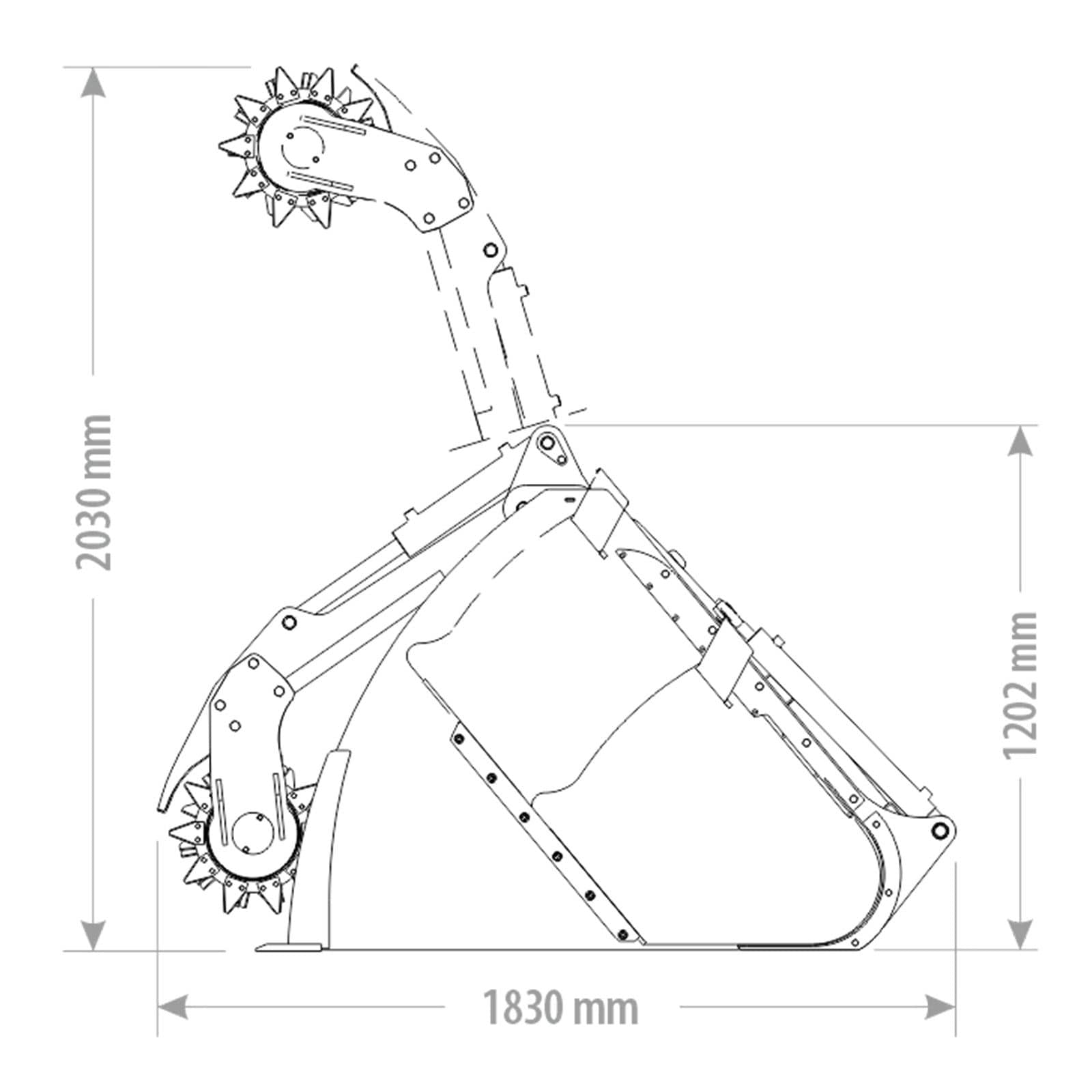 Produktbild 3 för FK Utfodringsskopa Stora BM 2200mm 2000l_1_image