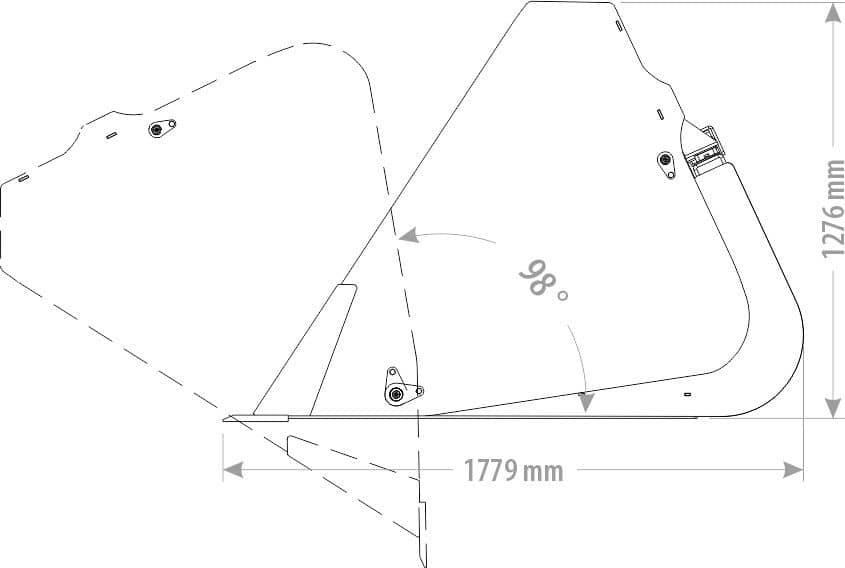Produktbild 4 för FK Högtippande Skopa Stora BM 2400mm 3190l_2_image