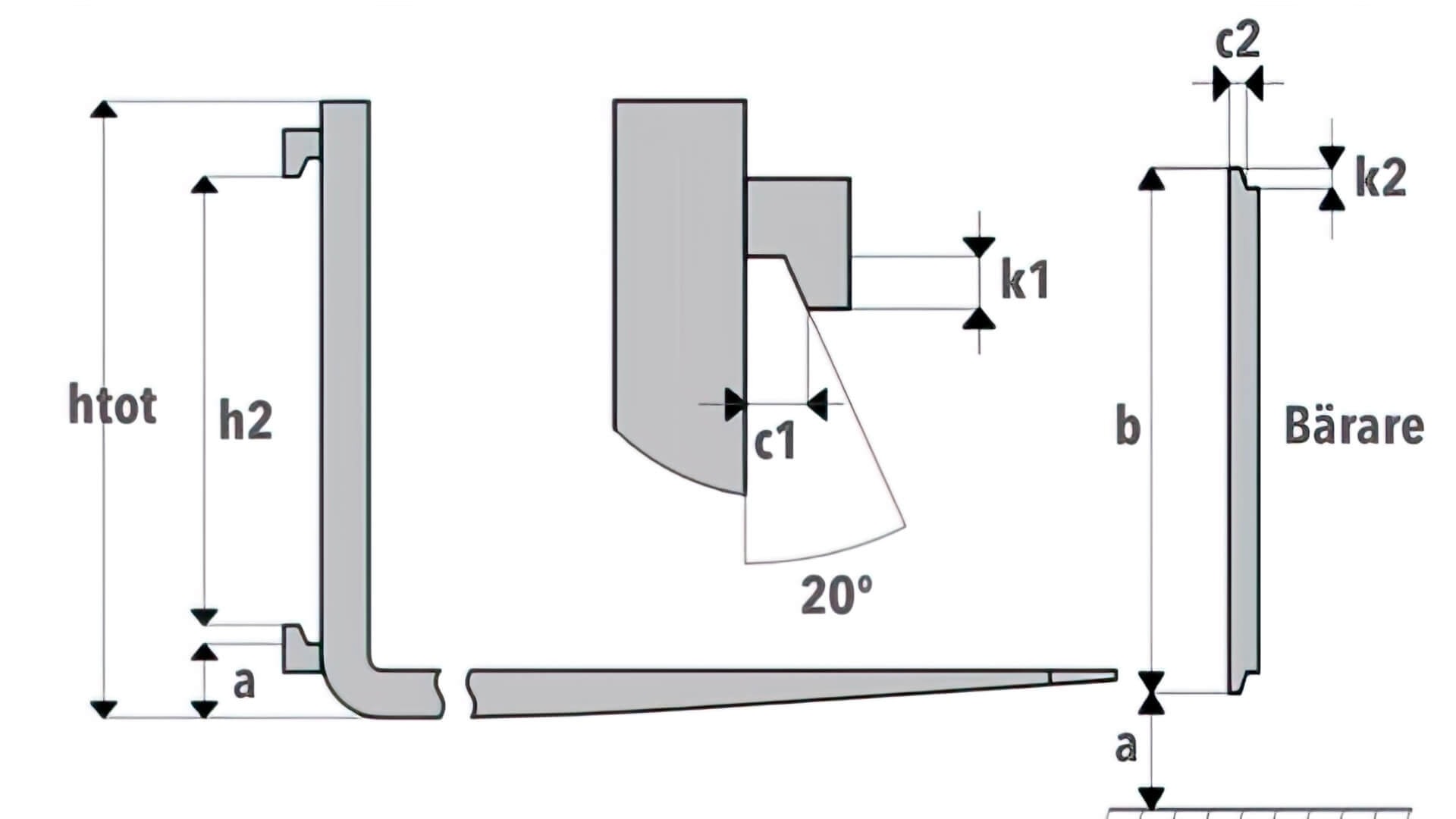 Lifting extension forks attachment diagram
